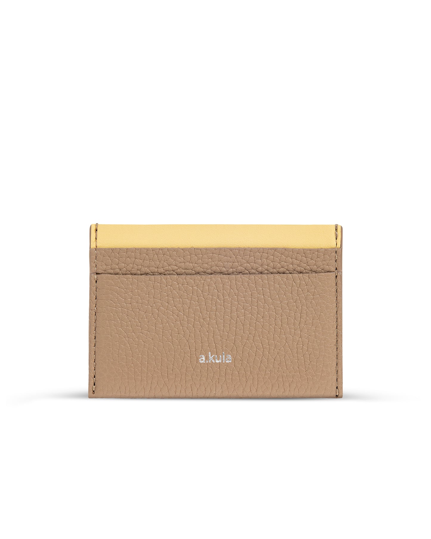 Card holder in classic calfskin and togo leather