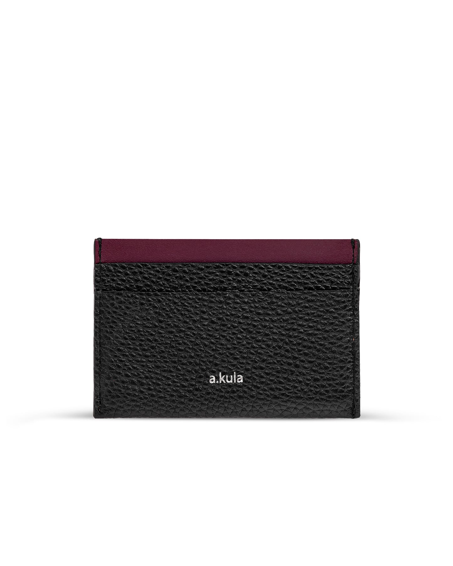 Card holder in classic calfskin and togo leather