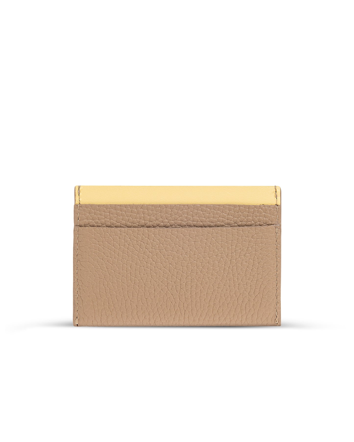 Card holder in classic calfskin and togo leather